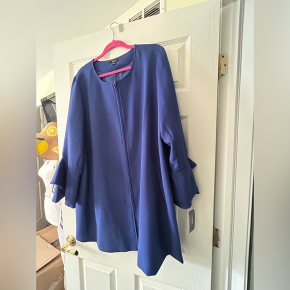 Alfani Women’s Flared Sleeve Andromeda Blue Jacket - Picture 7 of 10
